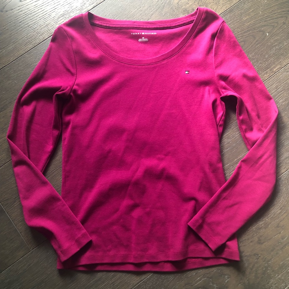 Tommy Hilfiger Fucsia Casual Cotton Long Sleeve S